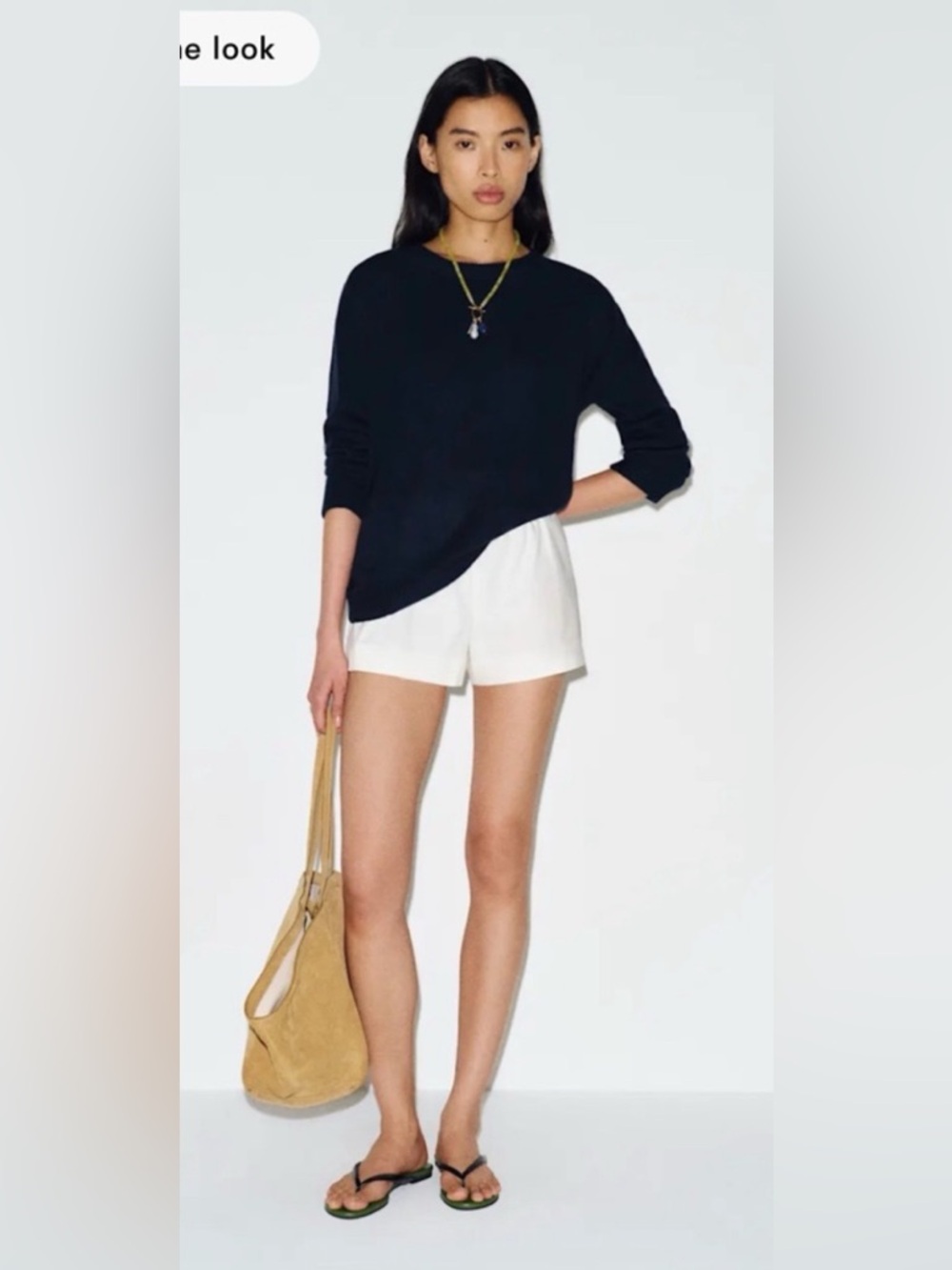 Reformation pure cashmere sweater boyfriend boxy XL dark navy tight knit 6 8